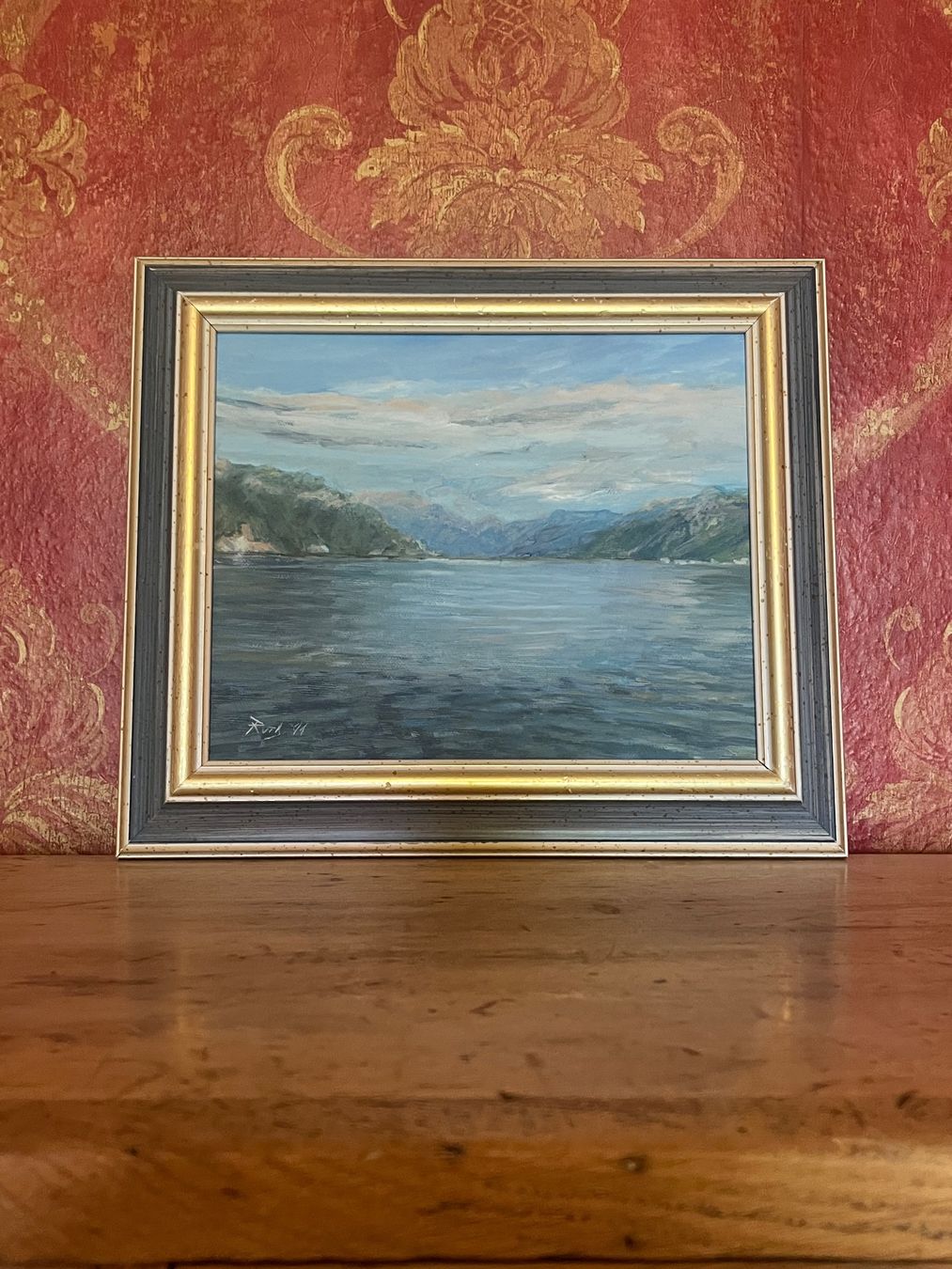 Dipinti: Tableau Paysage Lac et Montagnes – Usato da GENEVE venduto da hehakasapa 3
