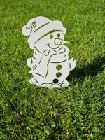 Schneemann Gartenstecker Winter Weihnachtsdeko Dek...