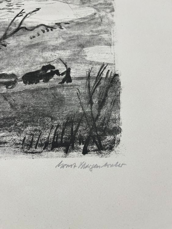 Grafica & Litografie: ERNST MORGENTHALER LITHOGRAPHIE BLATTGRÖSSE 56X45CM – Usato da Gersau venduto da grafik-kunst 3