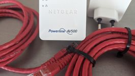 Netgear Powerlan "Powerline" AV500 (2Stk) inkl  2 Cat5 Kabel