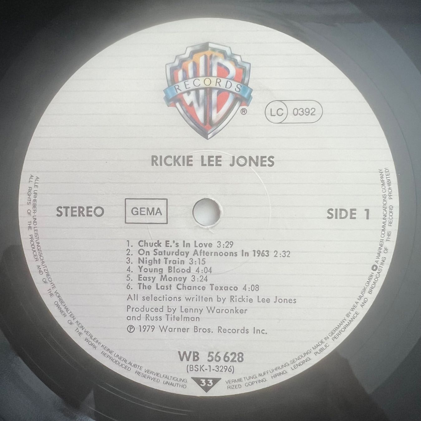 Dischi in vinile: Rickie Lee Jones - Same / 1. D-Press. 1979 – Usato da Gais venduto da soundcave57 3