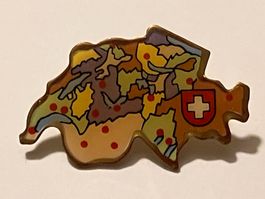 1 Pin Schweizerkarte Camouflage