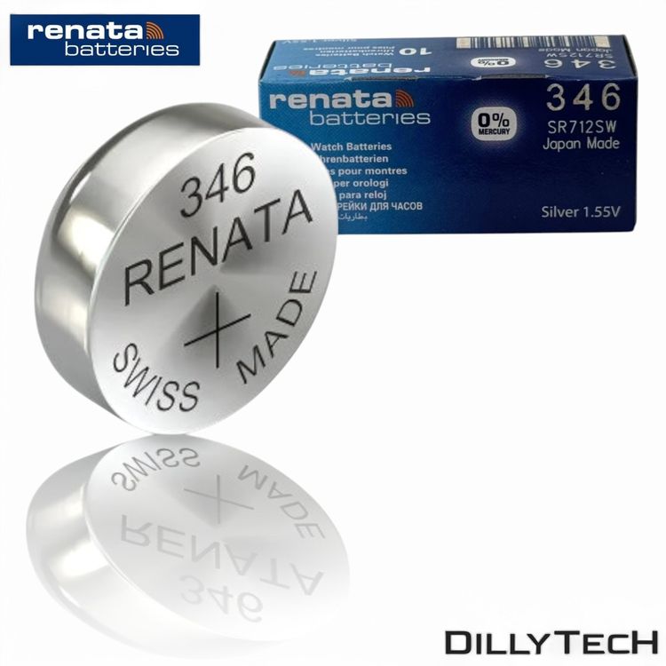 Caricatori & Batterie: Renata 346 Box, SR712SW Knopfzellenbatterie - 5 Stk. – Nuovo e nell'imballaggio originale da Erlenbach ZH venduto da dillytech.ch 2