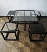 Schöner Glas Couchtisch, Schwarz, Top Zustand