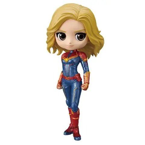 Bandai Statuette: MARVEL - Qposket - Captain Marvel - Ver. B  14cm – Nuovo e nell'imballaggio originale da St-Imier venduto da ATTAKSHOP