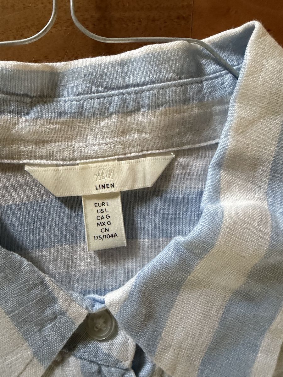 H&M Camicie: H&M Leinenhemd Gr L gestreift Sommerhemd – Nuovo e nell'imballaggio originale da Matten b. Interl venduto da Kings-Fashion 1