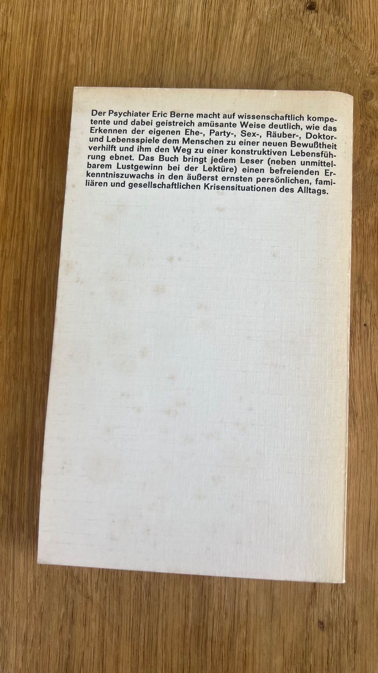 Libri: Dr. Eric Berne - Spiele der Erwachsenen, 1970 – Usato da Schübelbach venduto da Dolly990_2 1