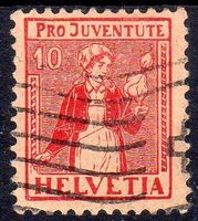 PRO JUVENTUTE 1917 TESSINERIN  GESTEMPELT - H117