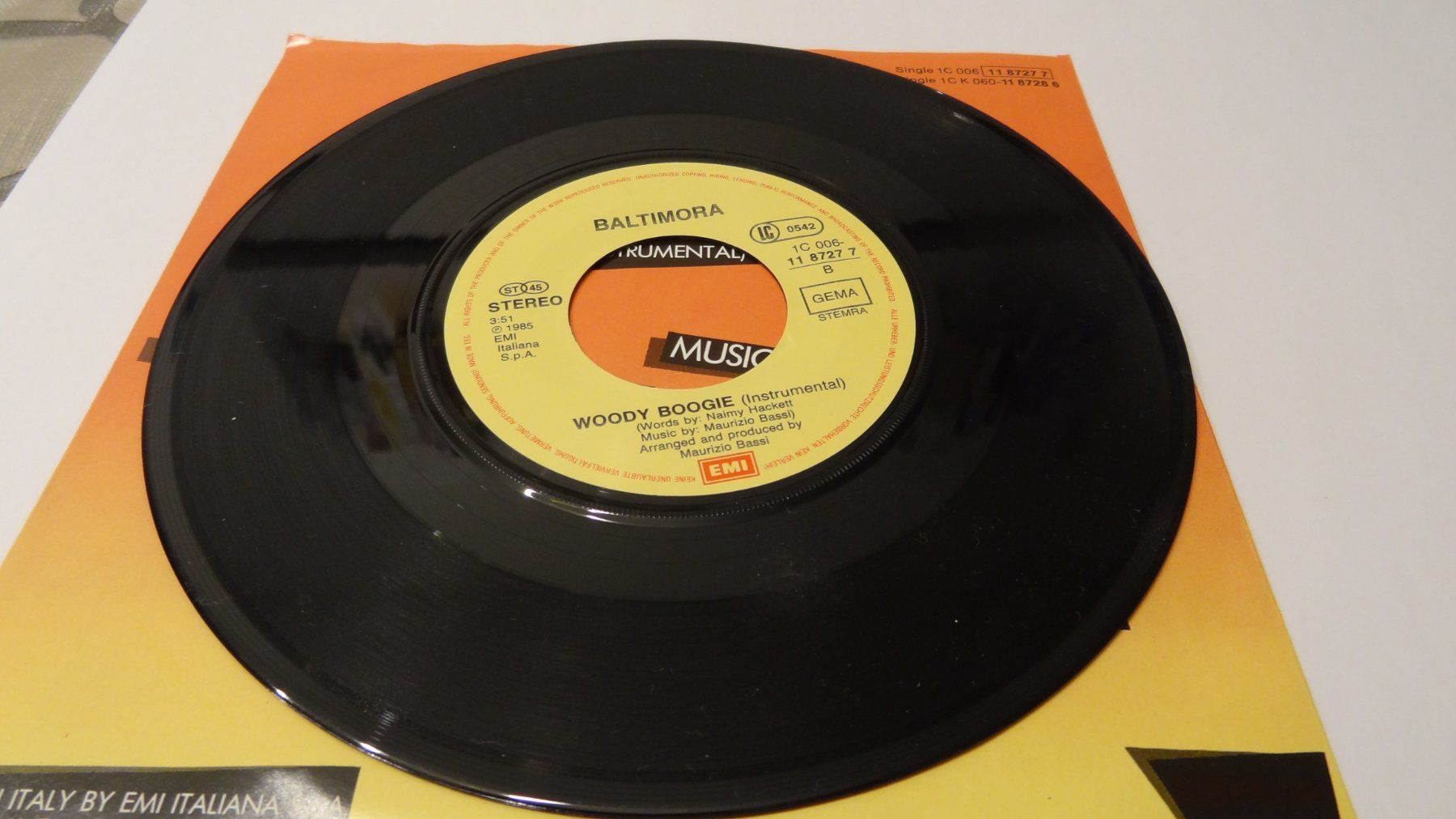 Dischi in vinile: Woody Boogie - Baltimora SINGLE – Usato da Olten venduto da Disc-Ausverkauf 2