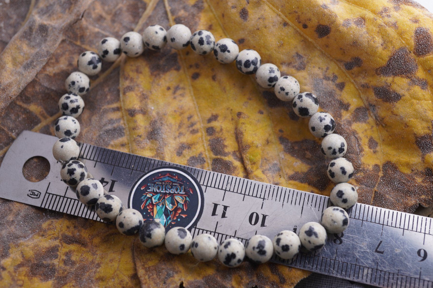 Minerali & Pietre curative: Dalmatiner Jaspis     Kugel Armband – Nuovo e nell'imballaggio originale da Eschenbach SG venduto da topstone 2