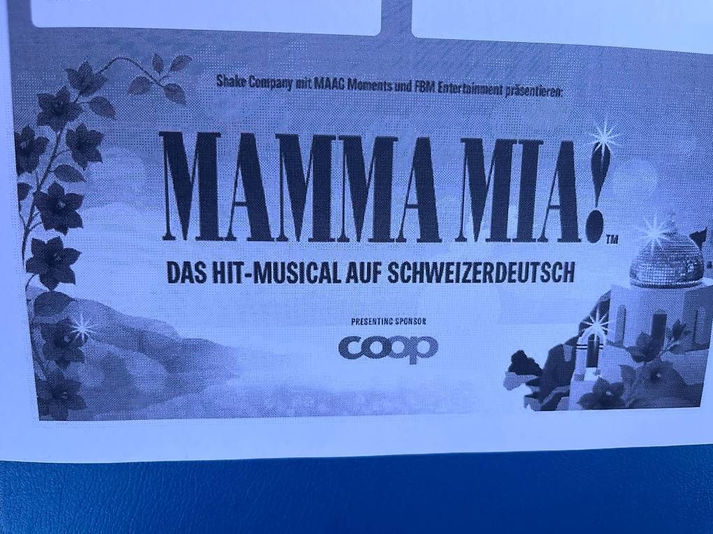 Biglietti: Mama Mia Musical Ticket 30.5 – Usato da Allschwil venduto da JennyHarrison