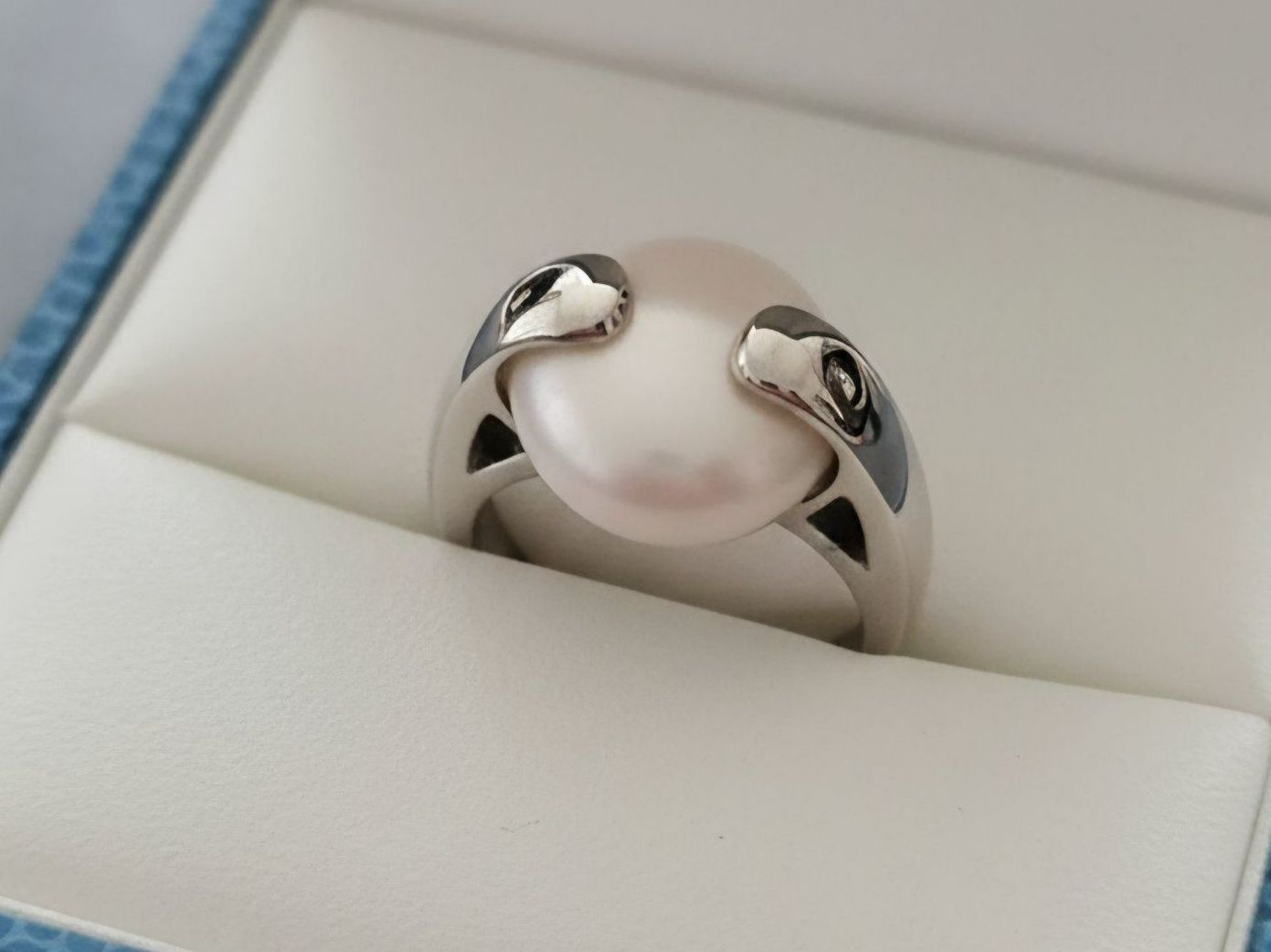 Anelli: Silberring 925 mit Echt Perlen, modern & elegant - Neu – Nuovo e nell'imballaggio originale da Uetikon am See venduto da Coralreef 1