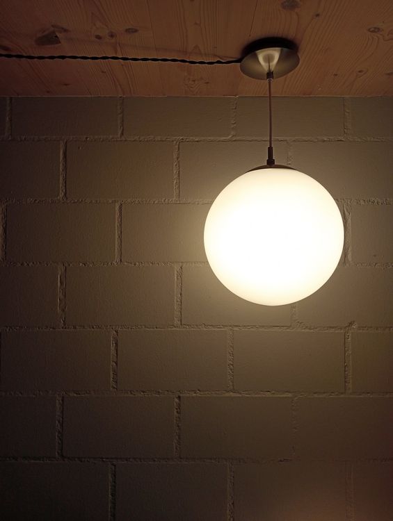 Alpinaluz Pendelleuchte 'CLARA' – Moderne Deckenlampe Mit Opaler Glaskugel, Höhenverstellbar, E27 Fassung, Für Wohnzimmer & Schlafzimmer