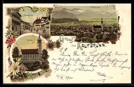 Litho Kaltbrunn, Sicht in die Hauptstras