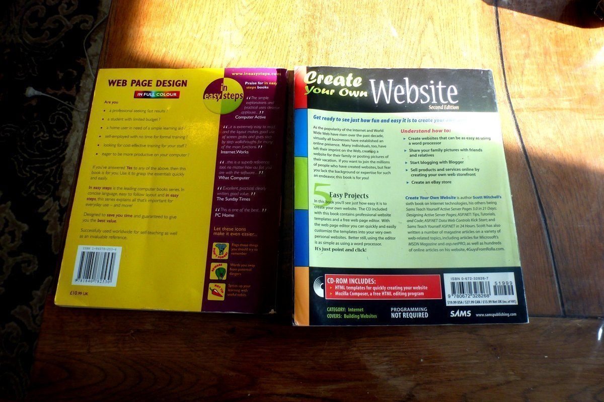 Libri: Two Books for Web Page Design & Website Creation – Usato da Emmen venduto da newdeal1970 1