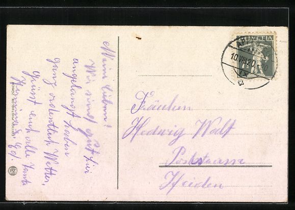 Cartoline postali: Meglisalp, Ortsansicht mit Altmann und S – Usato da Berlin venduto da bartko-reher 1