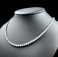 Diamanten 4.2c (G, vs2) Halskette 18k WG Länge 51cm *S1632