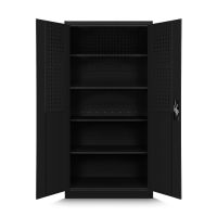 Werkzeugschrank Abschliessbar 92x185x50 - Schwarz