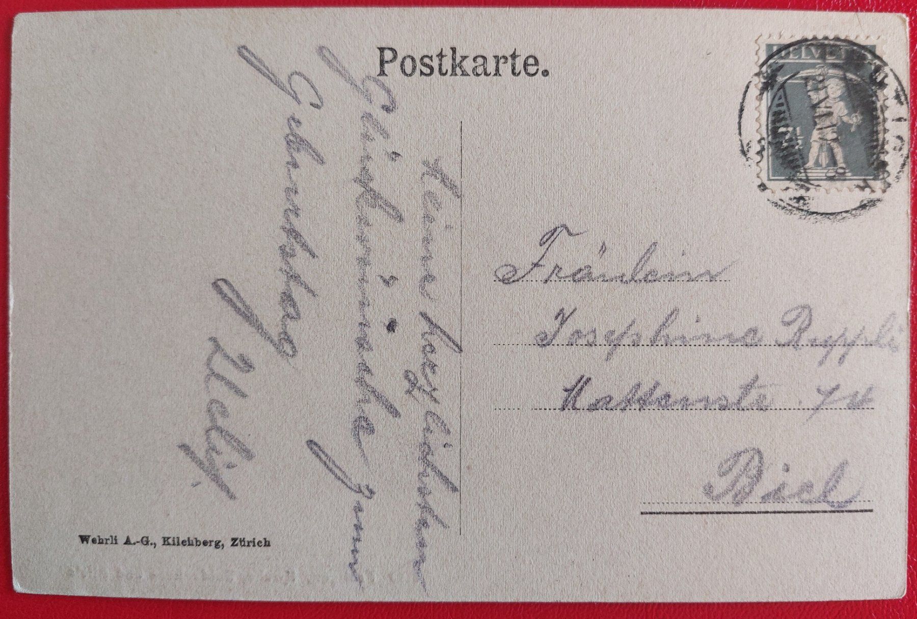 Ansichtskarten: Frutigen, Kirche, Doldenhorn und Atels 1912 – Gebraucht aus St-Légier-Chiésaz von Theo006 1