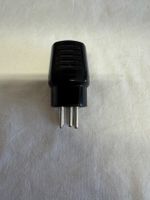 Prise mâle tripolaire noire vintage - parfait état ! (425)