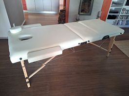 Massageliege klappbar höhenverstellbar beige