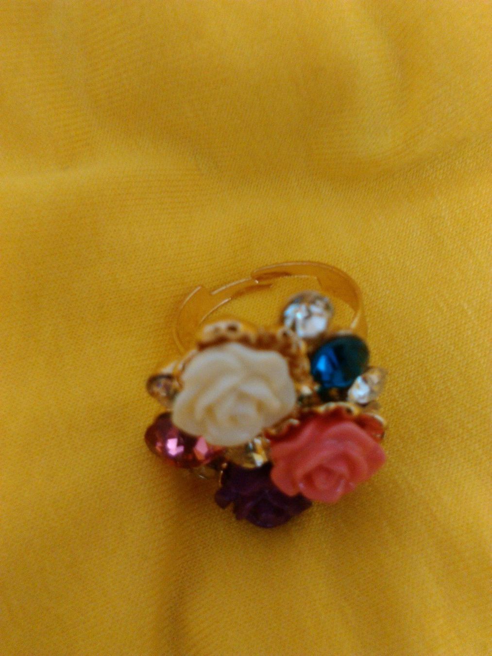 Bagues: ring modeschmuck mit keramik  blumen – Neuf (Voir description) à Basel par bijoutrie_4 4