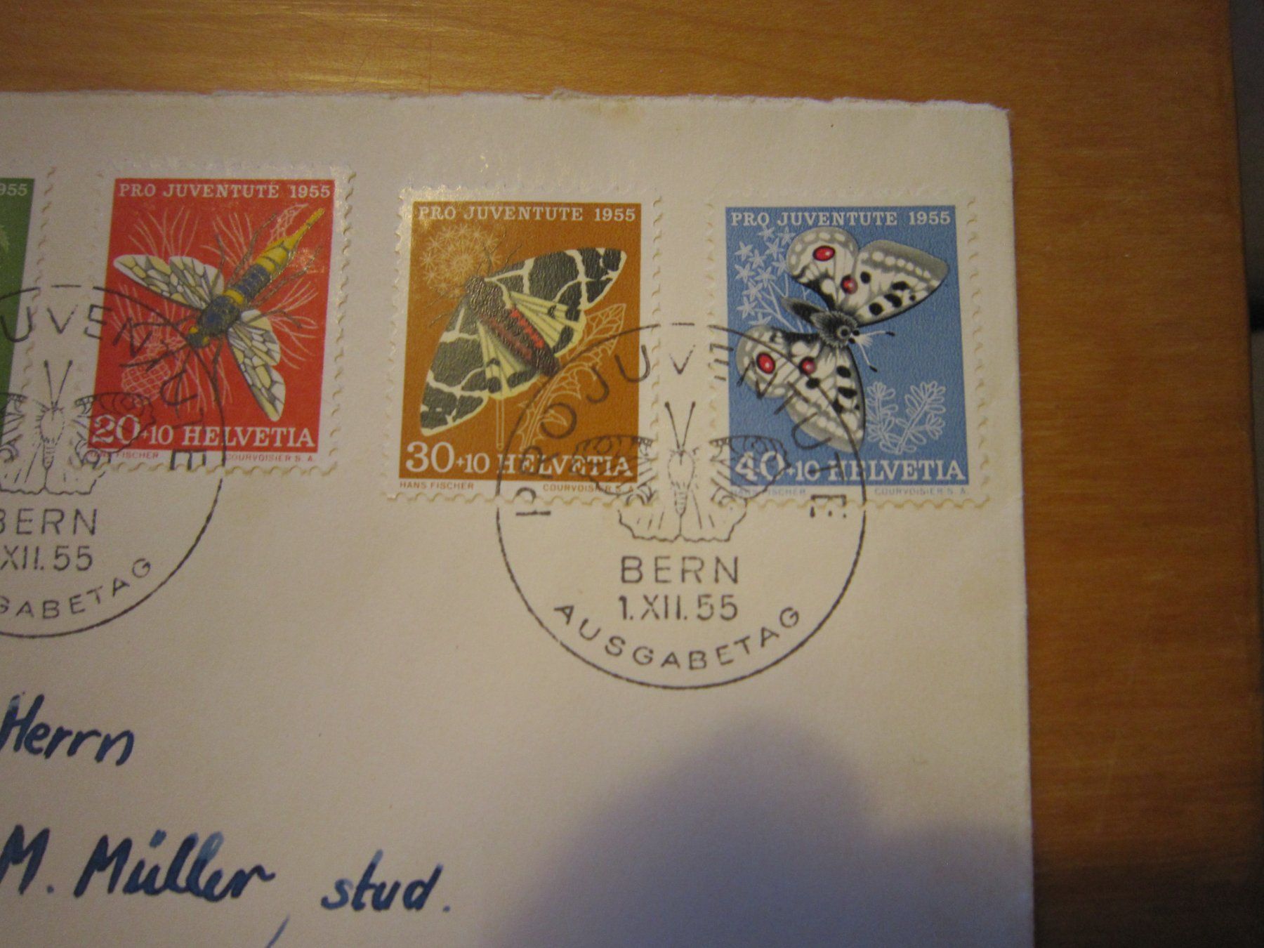 Tutti i francobolli: PJ 1955 FDC mit Adresse – Usato da Gordola venduto da Polentaefung 2