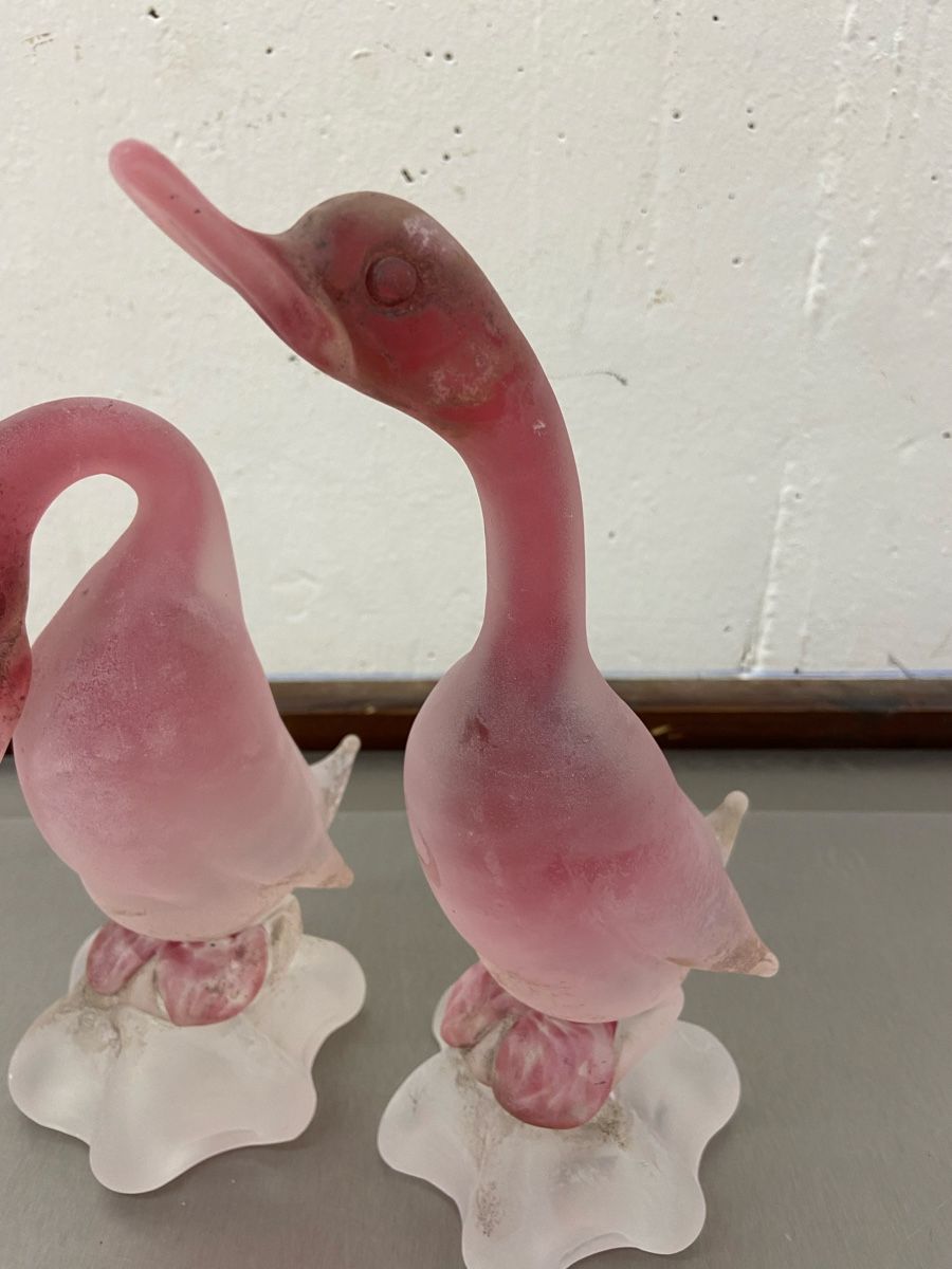 Sculture & Statue: 2 Murano Cenedese Glasenten Skulpturen – Usato da Dietikon venduto da brocki-eyra 1