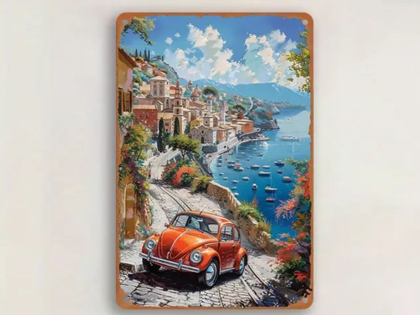Tutte le decorazioni: Wanddeko Blechschild Käfer Oldtimer Retro – Nuovo e nell'imballaggio originale da Langnau am Albis venduto da leni.kant
