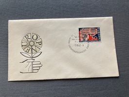 Liechtenstein Ersttagsbrief / FDC 1962 EUROPA CEPT 50 Rp