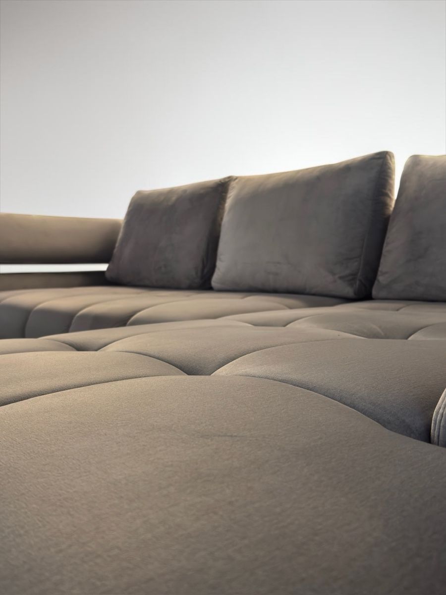 Sofas: Ecksofa mit Schlaffunktion und Stauraum, silbergrau – D'occasion à Fehraltorf par Sofalab.swiss 2