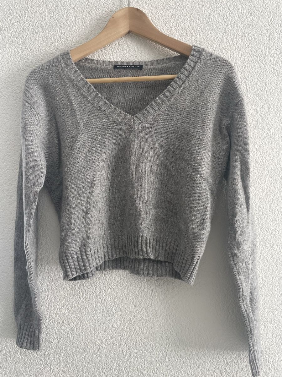Brandy Melville Maglioni & Felpe: Brandy Melville Strickpullover, grau, Herbst – Usato da St.Urban venduto da leo_7gfq