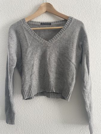 Brandy Melville Strickpullover, grau, Herbst