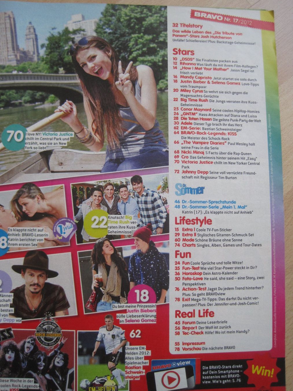 Riviste & Magazine: Bravo Nr 17 vom 18 Apr 2012 Bieber Adele Cyrus J Depp &&& – Usato da Gossau SG venduto da Noryflory 1