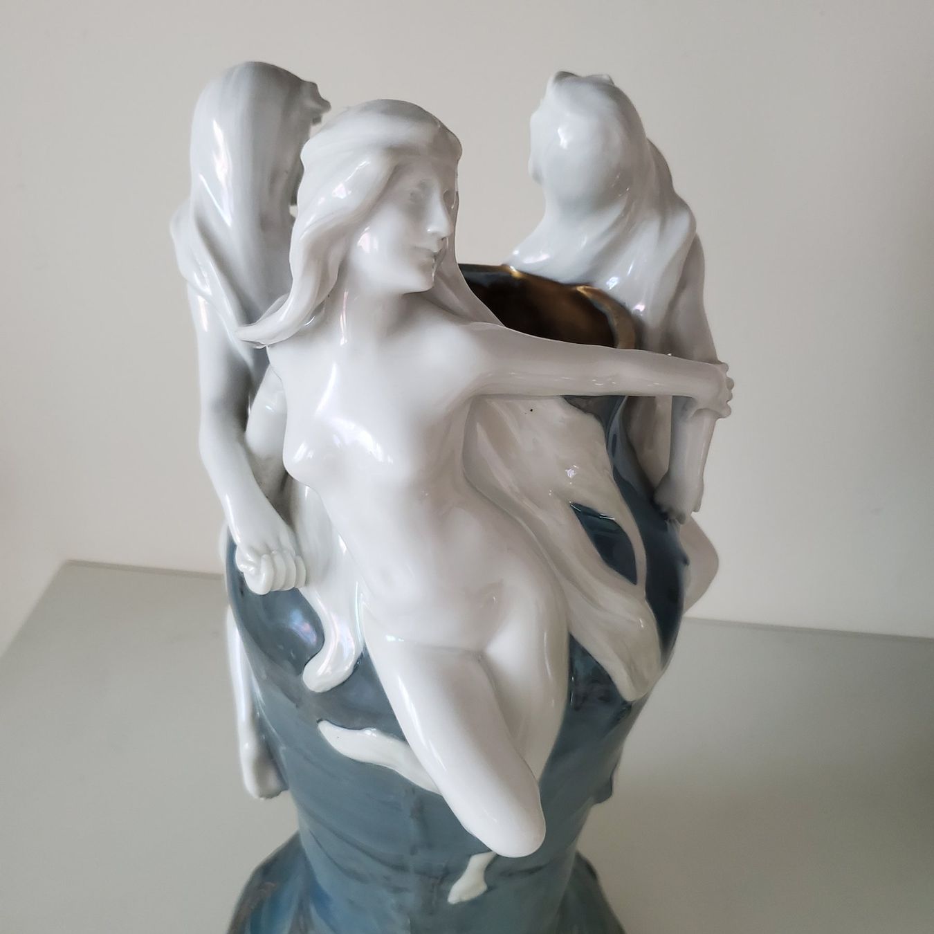 Vasi & Recipienti: Adolf Oppel  Jugendstil Vase mit Nymphen 1900 – Usato da Opfikon venduto da carta 5
