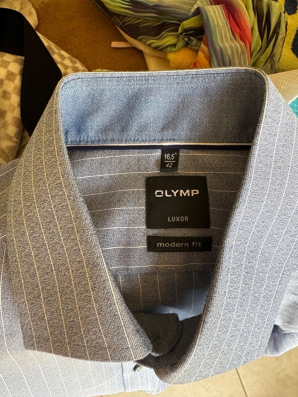 Camicie: Olymp Hemd modern fit Größe 42 – Usato da Trélex venduto da stripedthrift 4