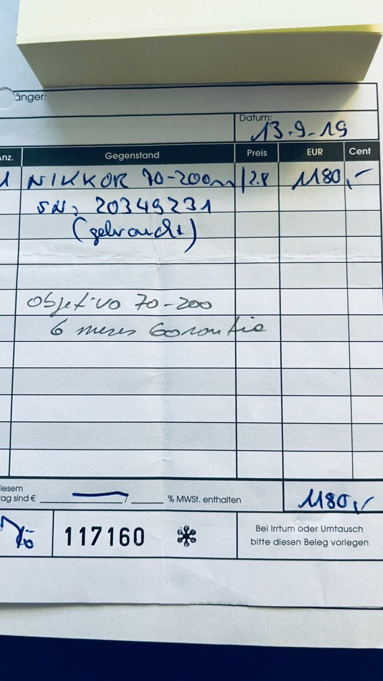 Nikkor Objectifs: Nikon Objektiv 70-200-2.8 N-ED VR – D'occasion à Rickenbach ZH par Diaguito 4
