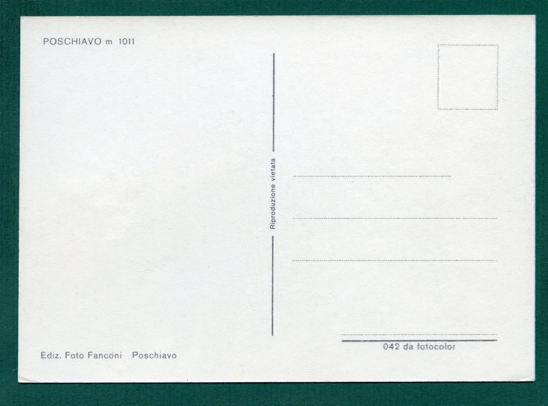 Cartoline postali: Poschiavo, ungelaufen, Grossformat, ca. 1971 – Usato da Sargans venduto da Hausi1951 1