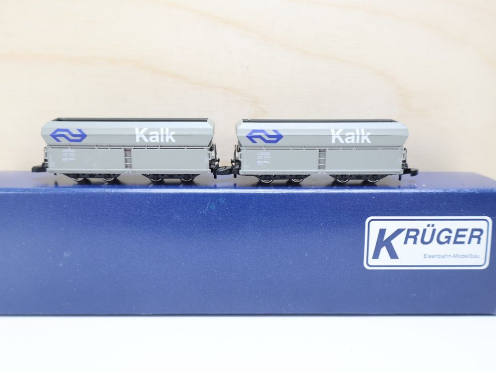 Krüger Modellbau 2 x Kalk-Selbstentladewagen Spur Z Rarität | Acheter ...