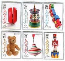 Briefmarken "Spielzeuge". Gibraltar.