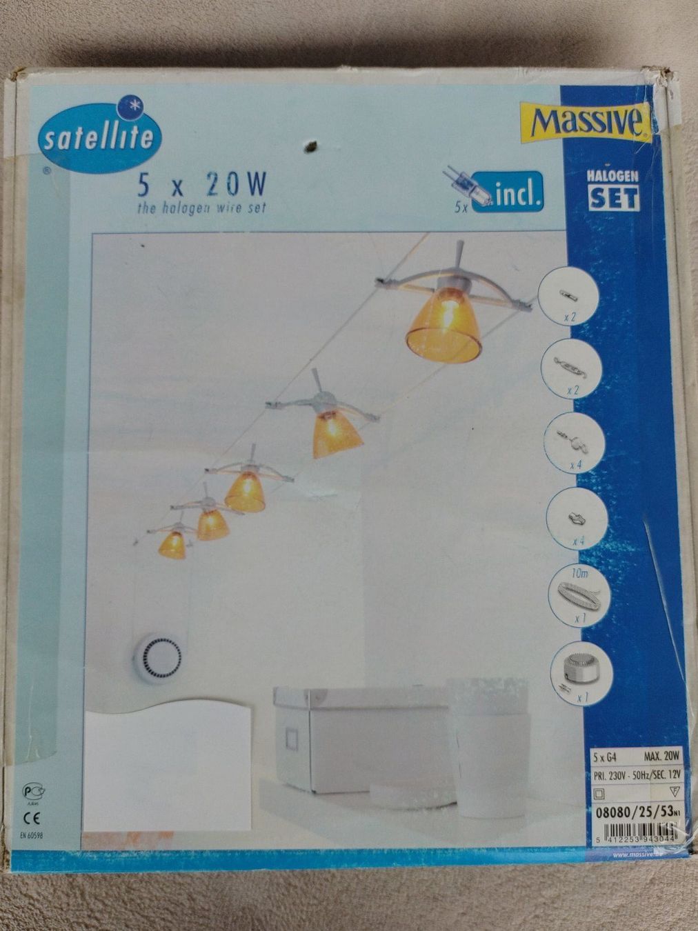 Lustres & lampes de plafonds: Halogen Seil-System, 5x20W, – Neuf (Voir description) à Strengelbach par Phorensic_30