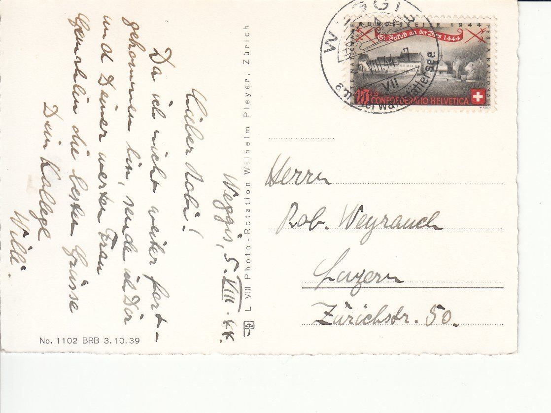 Cartes postales: Weggis 1944 – D'occasion à Bürglen TG par StampGraf 1
