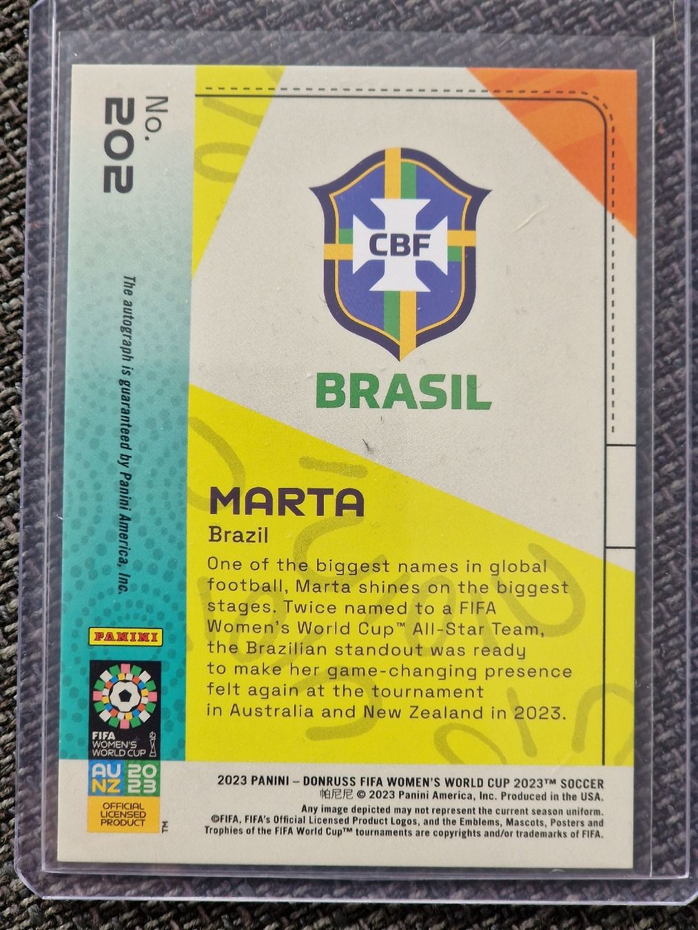 Panini Carte collezionabili: Marta Brazil Panini World Cup 2023 Autogramm – Nuovo (secondo la descrizione) da Seon venduto da Passion4SoccerCards 1