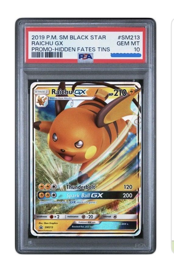 Pokémon Carte collezionabili: Raichu Gx - PSA 10 – Nuovo e nell'imballaggio originale da Winterthur venduto da c05 2