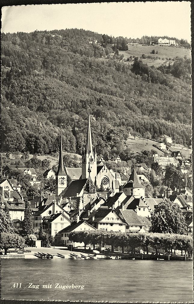 Cartoline postali: ZUG mit Zugerberg – Usato da Jona venduto da philajona