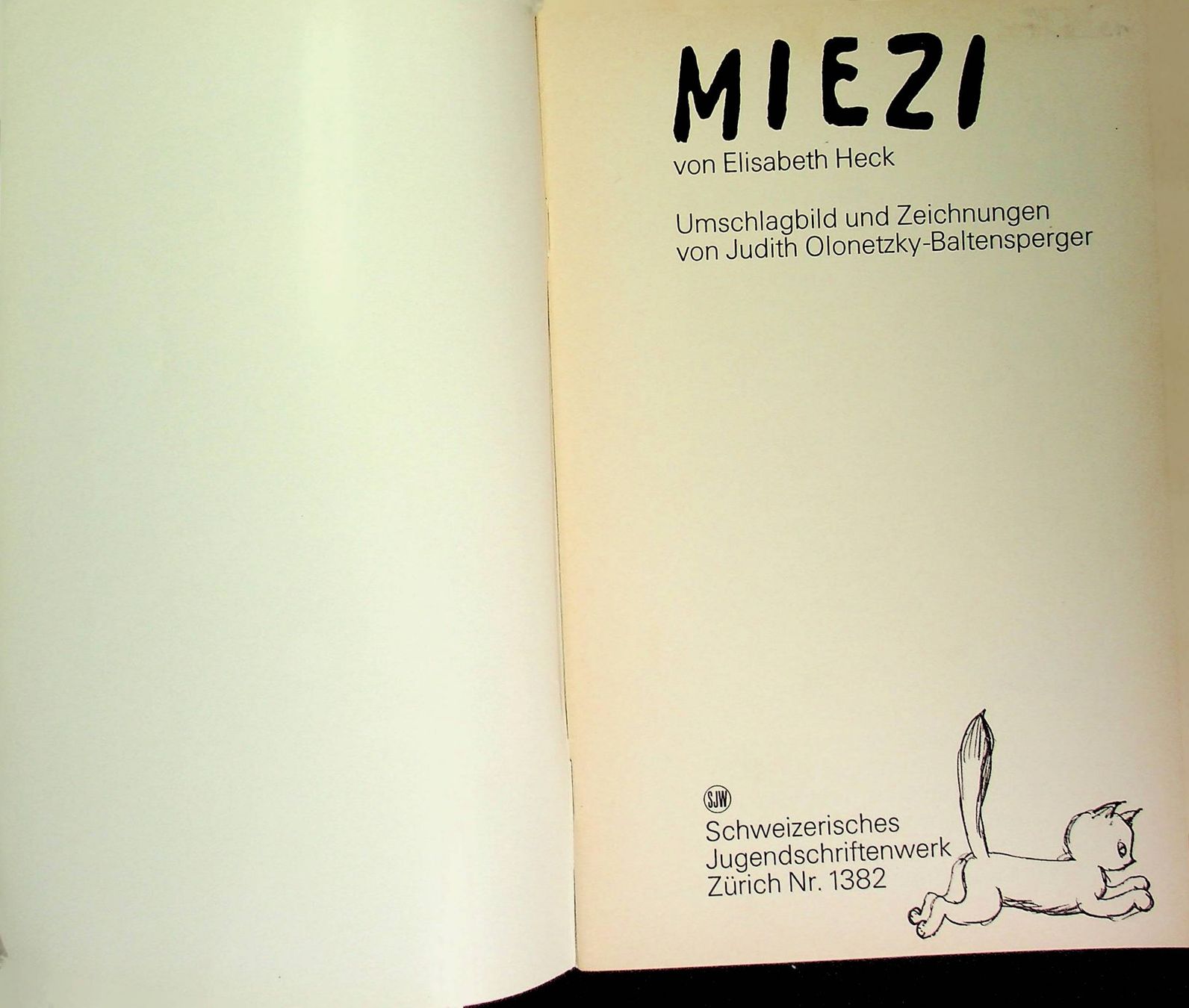Libri: SJW 1382 Elisabeth Heck/ Miezi /  EA 1976 – Usato da Reitnau venduto da Zaomir 2