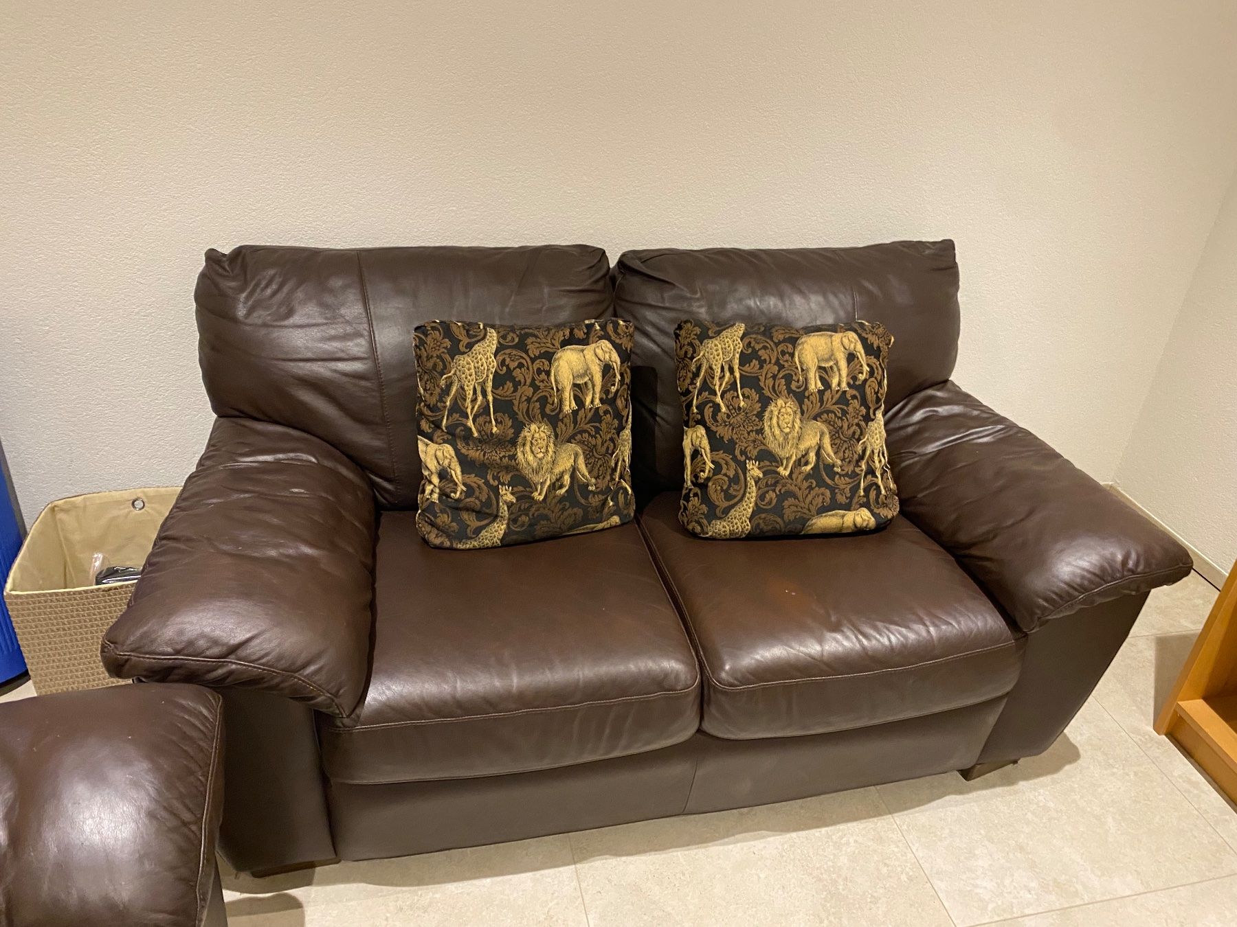 Divani: Echt-Ledersofa-Set 2-teilig – Sofas, dunkelbraun – Usato da Reinach BL venduto da lli_y67n 3
