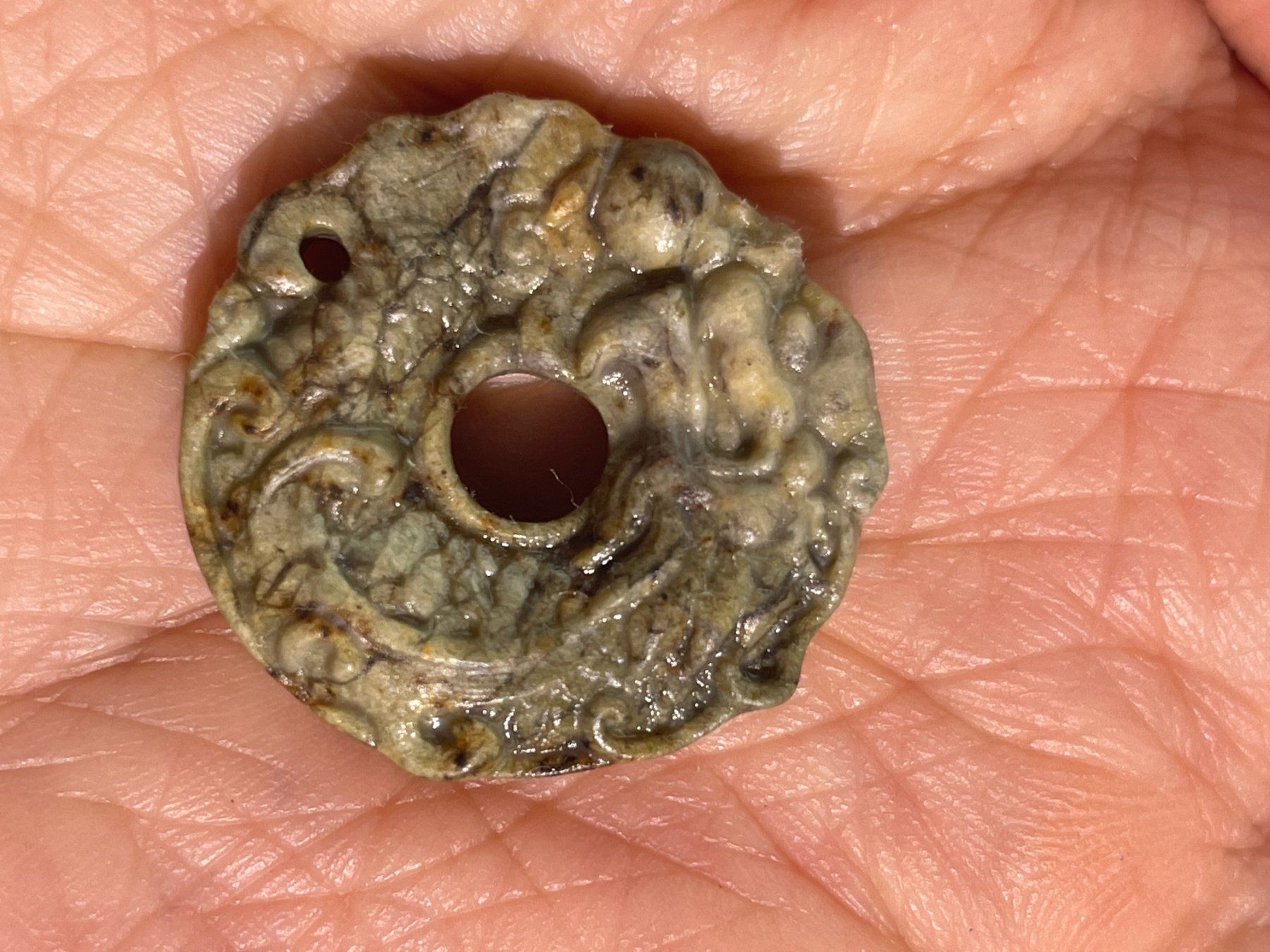 Ciondoli: Echte chinesische -Jade Drache Pi-Scheibe Ca.2.3-2.8cm – Nuovo (secondo la descrizione) da Schiers venduto da sisikristall 4