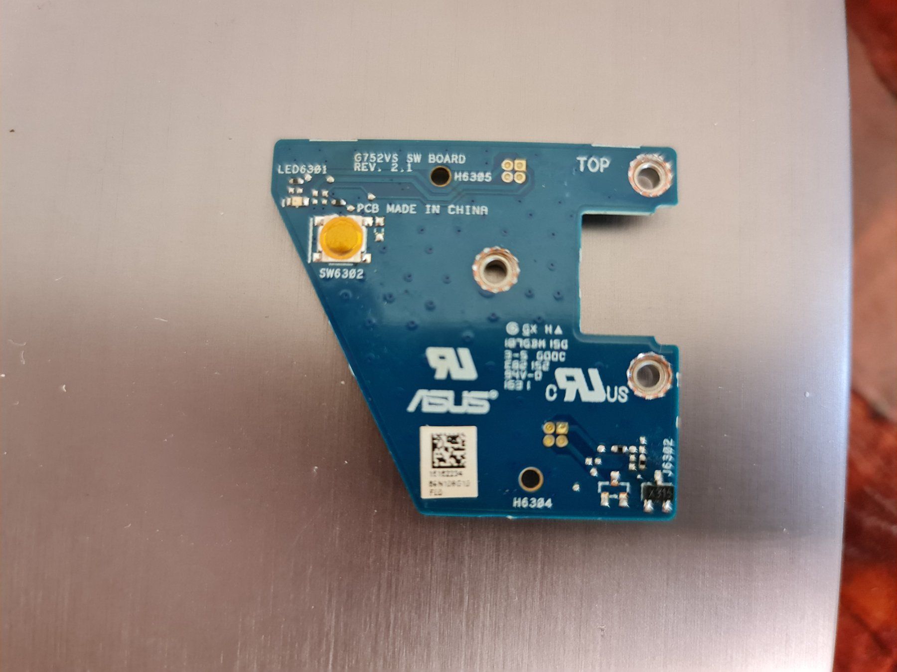 Elektronikbauteile: Hauptschalter Print Asus G752vs-BA191T – Gebraucht aus Pfungen von Fastback66