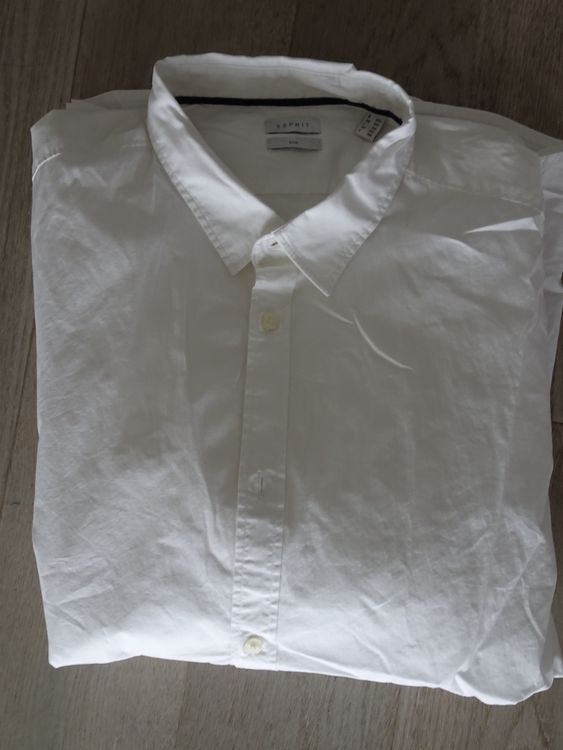 ESPRIT Herren Hemd weiss Baumwolle m.Stretch Slim Fit Gr.XXL Kaufen